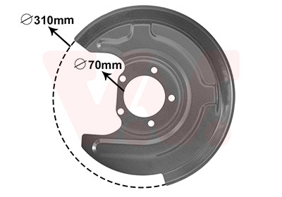 VAN WEZEL Spritzblech, Bremsscheibe