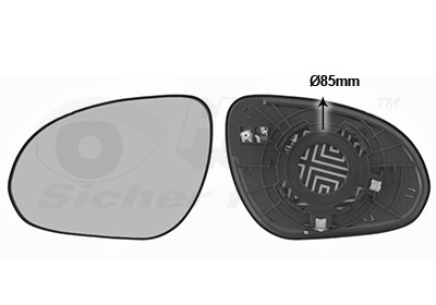VAN WEZEL Spiegelglas, Außenspiegel
