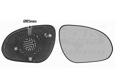 VAN WEZEL Spiegelglas, Außenspiegel
