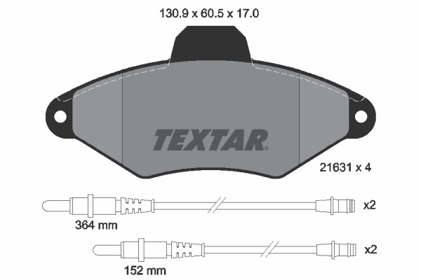 TEXTAR Bremsbelagsatz, Scheibenbremse