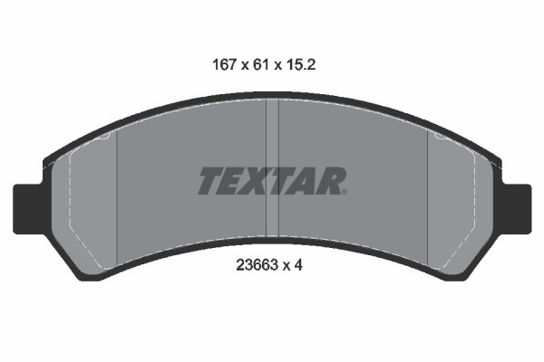 TEXTAR Bremsbelagsatz, Scheibenbremse