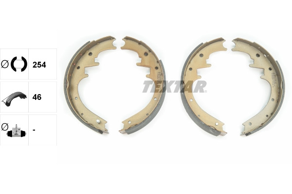 TEXTAR Bremsbackensatz