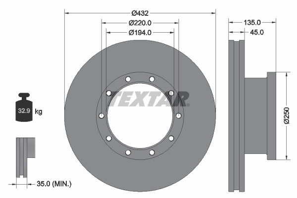 TEXTAR Bremsscheibe