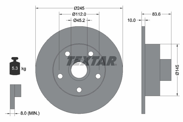 TEXTAR Bremsscheibe