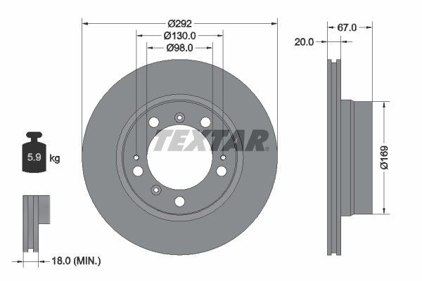 TEXTAR Bremsscheibe