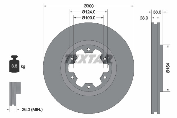 TEXTAR Bremsscheibe