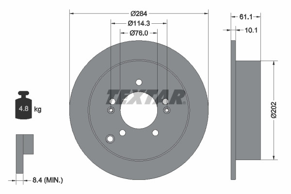 TEXTAR Bremsscheibe