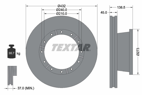TEXTAR Bremsscheibe