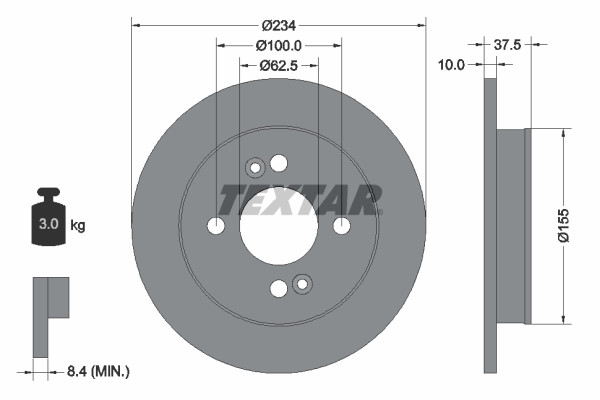 TEXTAR Bremsscheibe