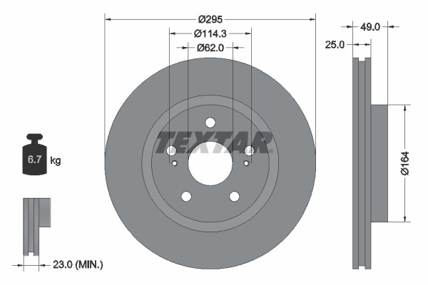 TEXTAR Bremsscheibe
