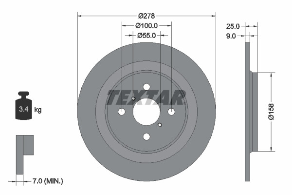 TEXTAR Bremsscheibe