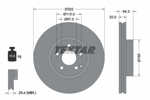 TEXTAR Bremsscheibe