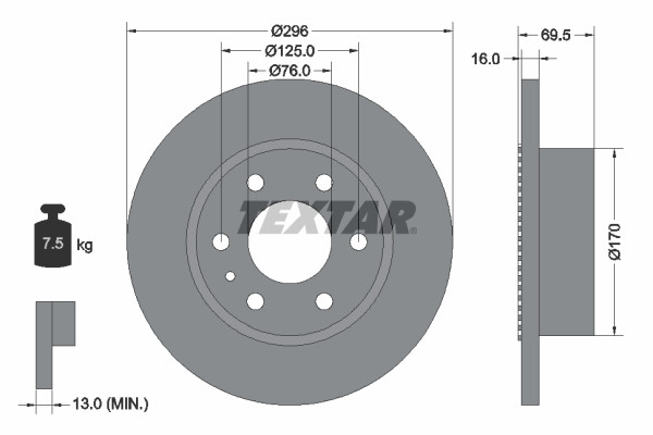 TEXTAR Bremsscheibe