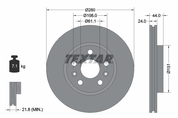 TEXTAR Bremsscheibe