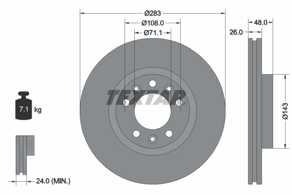 TEXTAR Bremsscheibe
