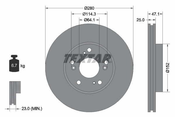 TEXTAR Bremsscheibe