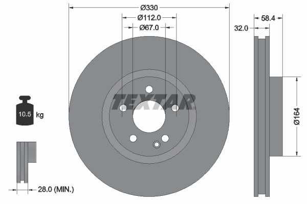 TEXTAR Bremsscheibe