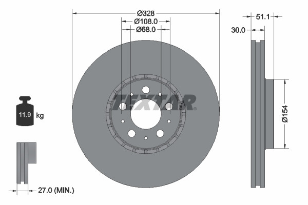 TEXTAR Bremsscheibe
