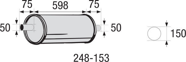 BOSAL Mittelschalldämpfer, Universal