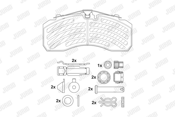 JURID Bremsbelagsatz, Scheibenbremse