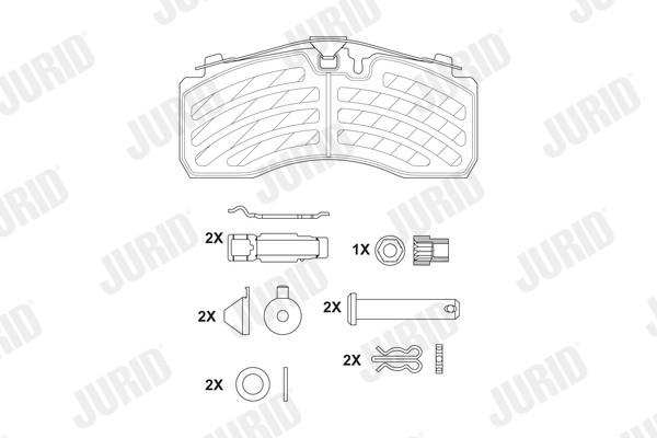 JURID Bremsbelagsatz, Scheibenbremse