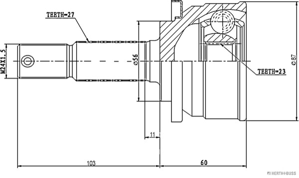 HERTH+BUSS JAKOPARTS Gelenksatz, Antriebswelle