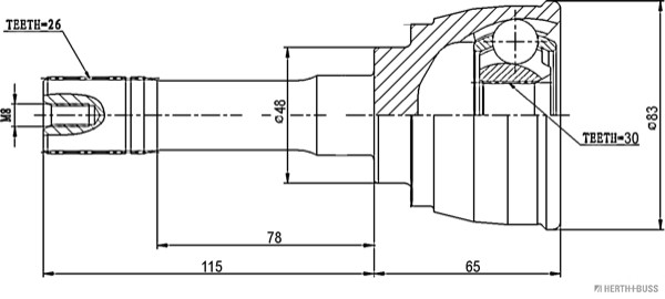 HERTH+BUSS JAKOPARTS Gelenksatz, Antriebswelle