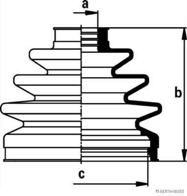 HERTH+BUSS JAKOPARTS Faltenbalgsatz, Antriebswelle
