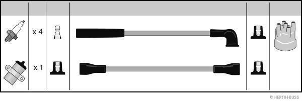 HERTH+BUSS JAKOPARTS Zündleitungssatz