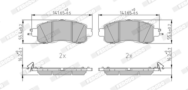 FERODO Bremsbelagsatz, Scheibenbremse