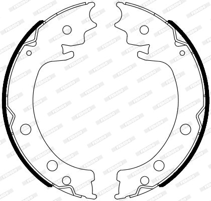 FERODO Bremsbackensatz, Feststellbremse