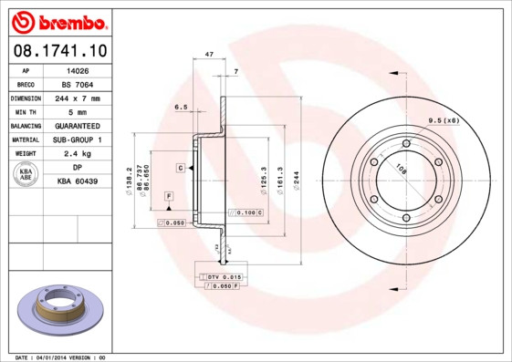 BREMBO Bremsscheibe