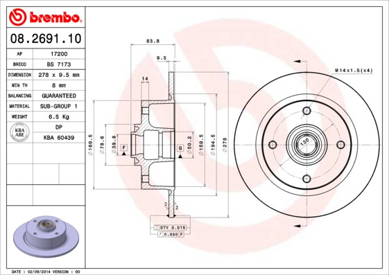 BREMBO Bremsscheibe