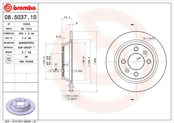 BREMBO Bremsscheibe