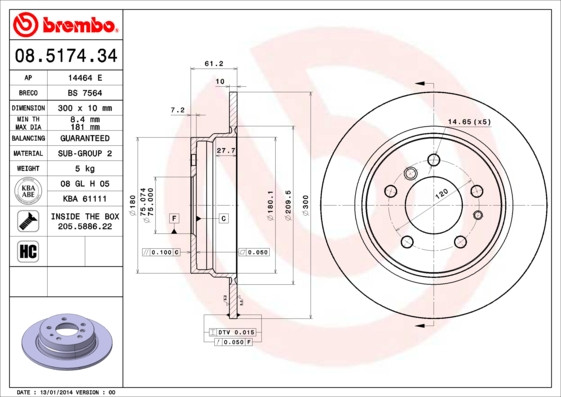 BREMBO Bremsscheibe