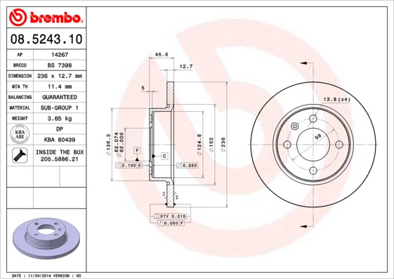 BREMBO Bremsscheibe