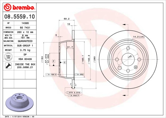BREMBO Bremsscheibe