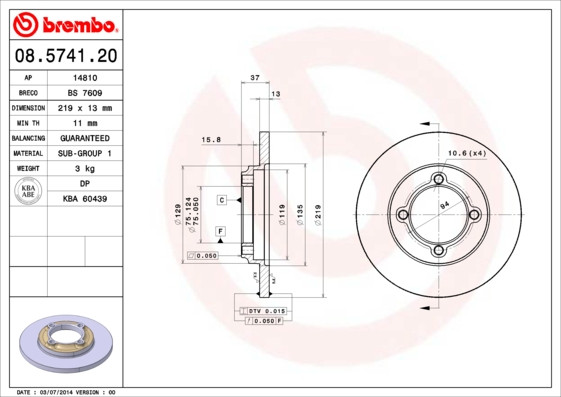BREMBO Bremsscheibe