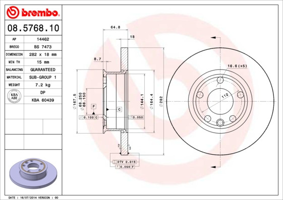BREMBO Bremsscheibe
