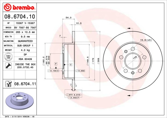 BREMBO Bremsscheibe