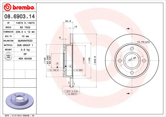 BREMBO Bremsscheibe