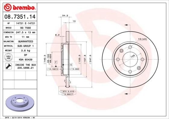 BREMBO Bremsscheibe