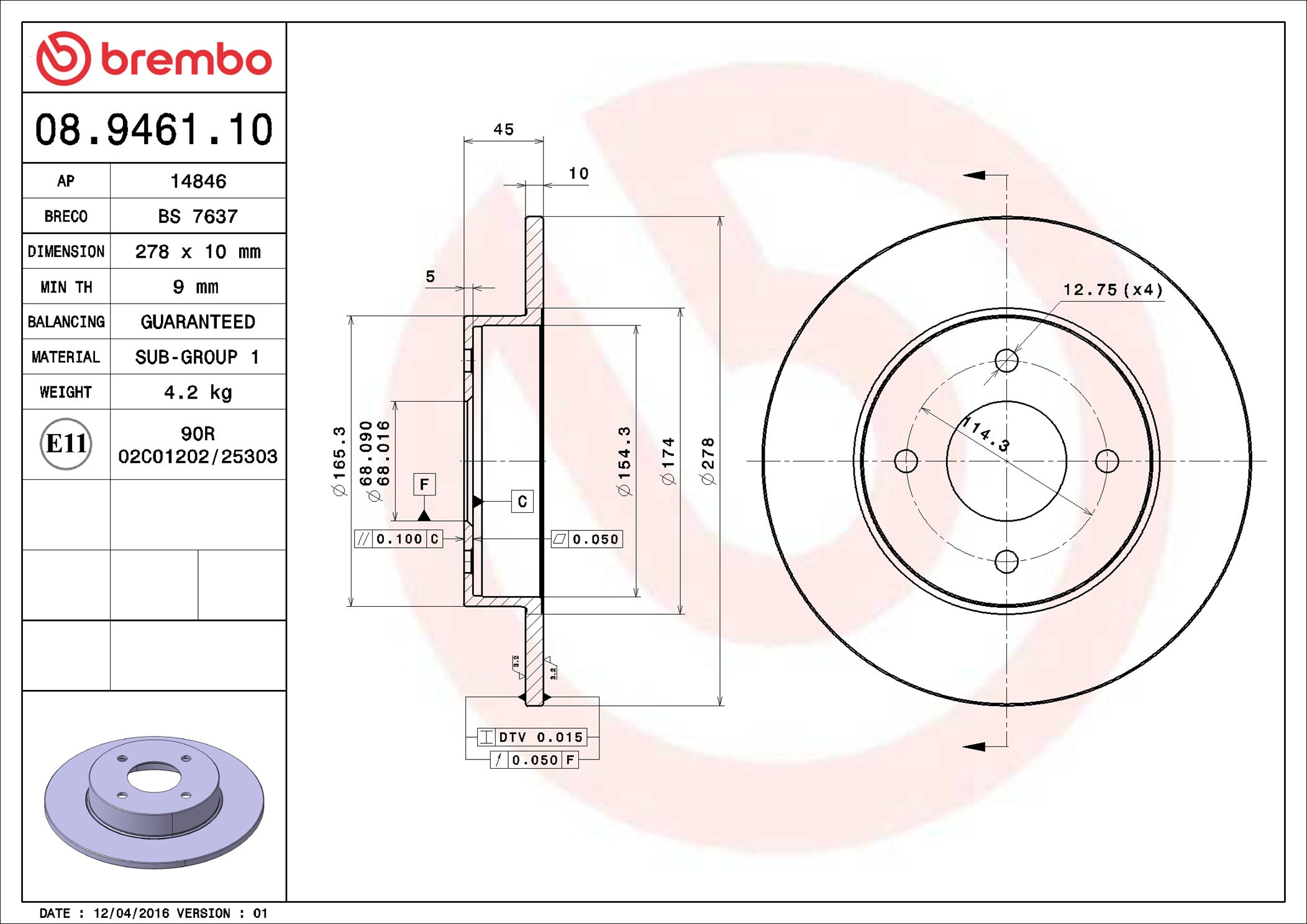 BREMBO Bremsscheibe