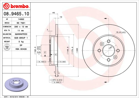 BREMBO Bremsscheibe