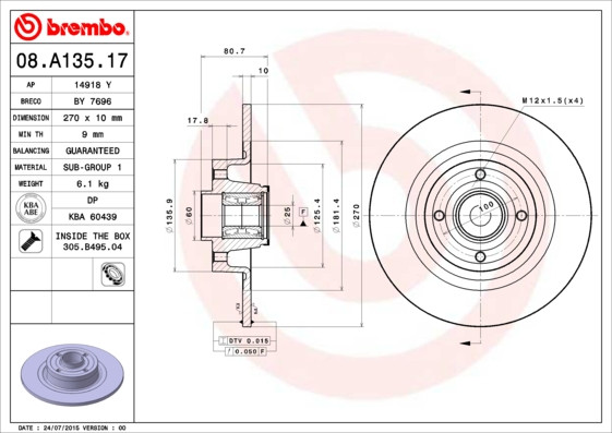 BREMBO Bremsscheibe