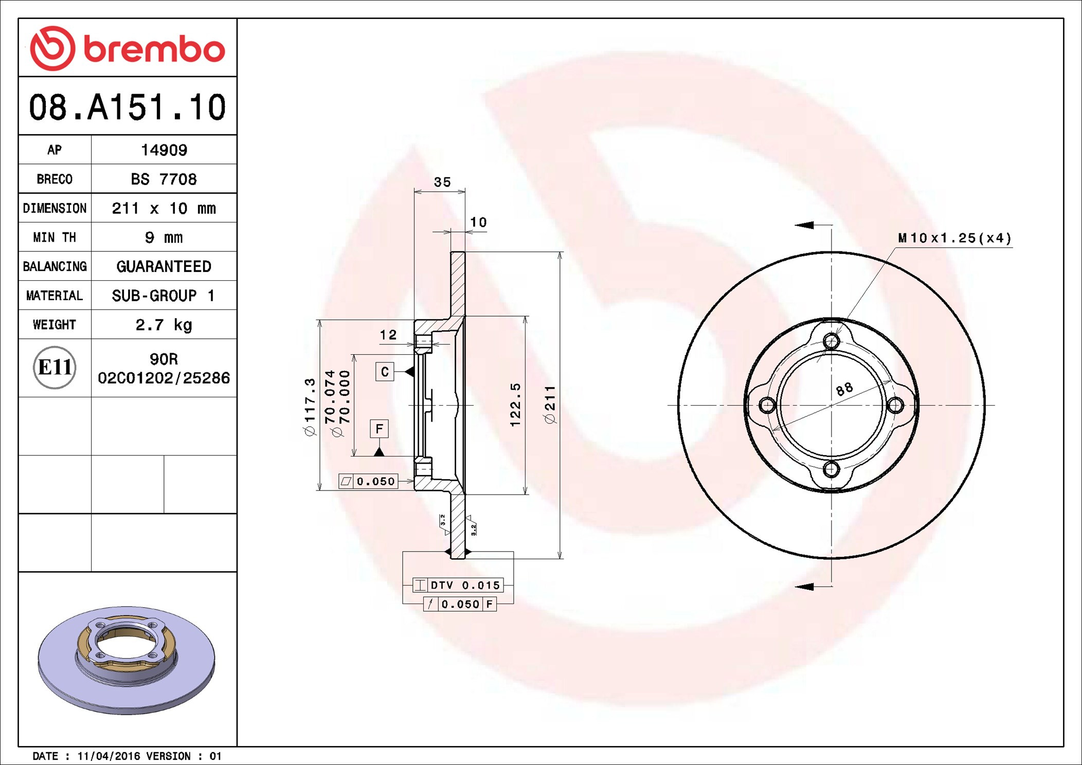BREMBO Bremsscheibe