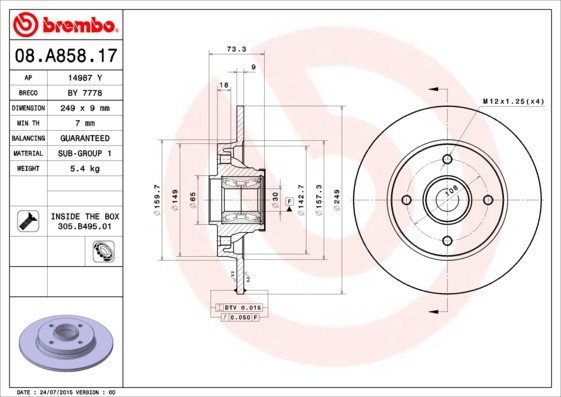 BREMBO Bremsscheibe