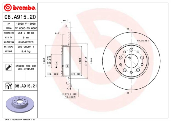BREMBO Bremsscheibe