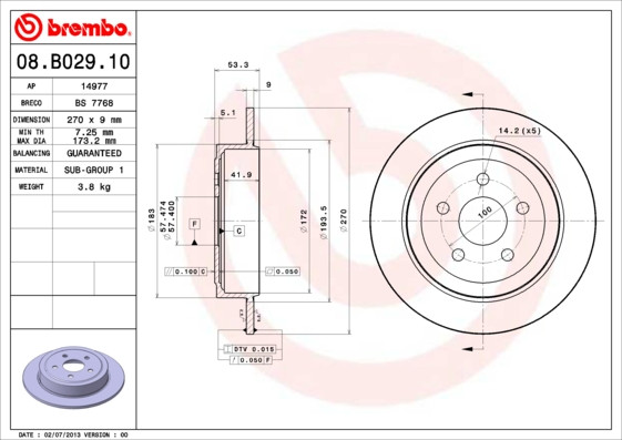 BREMBO Bremsscheibe