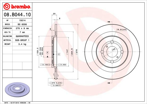 BREMBO Bremsscheibe